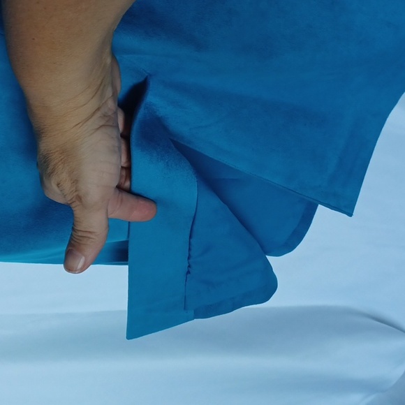 VINTAGE 1970s Gloriasuede Turquoise Blue MIDI Skirt, size 8 - Picture 4 of 7